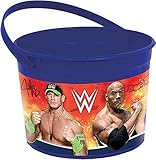 Amscan Grand Slammin' WWE Birthday Party Plastic Favor Bucket (1 Piece), 6 1/4