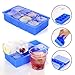 Ice Cube Trays, ULuck Silicone Large Ice Cube Trays with 2 Lids (2 Pack) - 8 Molds X 2 inch Big Ice Cubes Molds Stackable for Whiskey Cocktail and Any Drink - Keep Your Drink Cold For Longer - (Blue)
