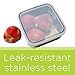 U-Konserve - To-Go Container, Stainless Steel, Ideal for Lunches, Picnics and Travel, Dishwasher Safe (Large, Stainless/Clear)