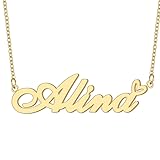 Alina Personalized Name Necklaces 18K Gold Plated