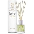 Reed Diffuser White Cotton 3.4 Fl Oz (100ml) - Room Diffuser with Floral Scent - Fragrance Diffuser with Rattan Sticks - Room Freshener - Scented Diffusers - Home Fragrance