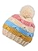 Arctic Paw Kids' Super Chunky Cable Knit Beanie with Yarn Pompom, Red