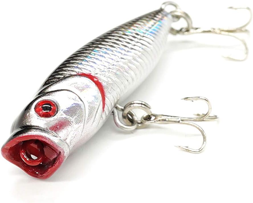 Seasky Fishing Plug Lures Micro Popper Topwater Trout Attack in Freshwater : Sports & Outdoors