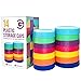 The Goods Mall - 14 Pack - Color Plastic Mason Jar Lids - Fits Ball and Kerr - 7 Wide Mouth and 7 Regular Mouth
