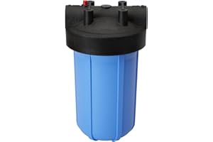 Pentair OMNIFilter Whole Home 10" Heavy-Duty Big Blue Water Filtration System with Pressure Relief, Black/Blue