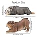 Toymany 2PCS Realistic Large Bulldog Figurines, Solid Dog Figures Toy Set, Christmas Birthday Gift Party Decoration for Kids Toddlers Children