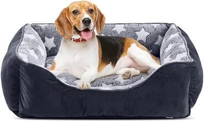 MIXJOY Dog Bed Medium Grey 63 x 53 x 21 cm Washable Anti Slip Bottom