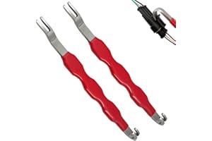 2 Pcs Red Automotive Electrical Terminal Connector Separator Removal Tool,Multi Functional Fit for Car, Truck Wiring Harness 