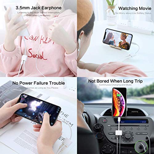 image for Hamdol for iphone Headphones Adapter for iPhone 7/8/X/XS/XS max/XR/8 P