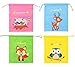 CiyvoLyeen Woodland Animal Party Favors Bags 12 Pack, Cartoon Designed Gift Candy Drawstring Bags, Goodie Bag for Kids Boys and Girls Birthday
