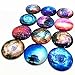 IGOGO 12 PCS Glass Dome Cabochons Half Round Flatback Cosmic Sky