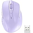 TECKNET Wireless Mouse, 2.4G Ergonomic Optical Mouse, Computer Mouse for Laptop, PC, Computer, Chromebook, Notebook, 6 Buttons, 24 Months Battery Life, 4000 DPI, 6 Adjustment Levels