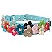 Beirui Cute PU Leather Dog Collar with Adorable Flowers Neck for 10-13",Blue