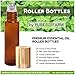 Pure Acres Farm, 12, Amber, 10 ml Glass Roll-on Bottles with Stainless Steel Roller Balls. 3 ml Droppers included
