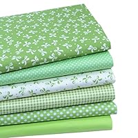 iNee Green Fat Quarters Fabric Bundles, Quilting Fabric for Sewing Crafting, 18 x 22 inches, (Green)