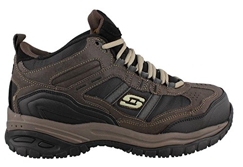 Skechers Men's Work Relaxed Fit Soft Stride Canopy Comp Toe Shoe, Brown/Black - 15 D(M) US