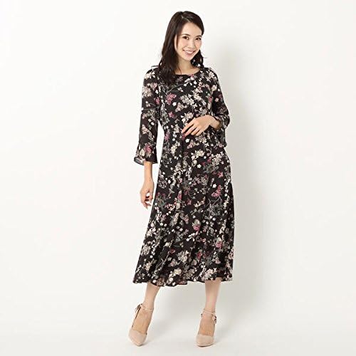 Amazon ミッシュ マッシュ Misch Masch 花柄ロングワンピース クロ M ワンピース チュニック 通販