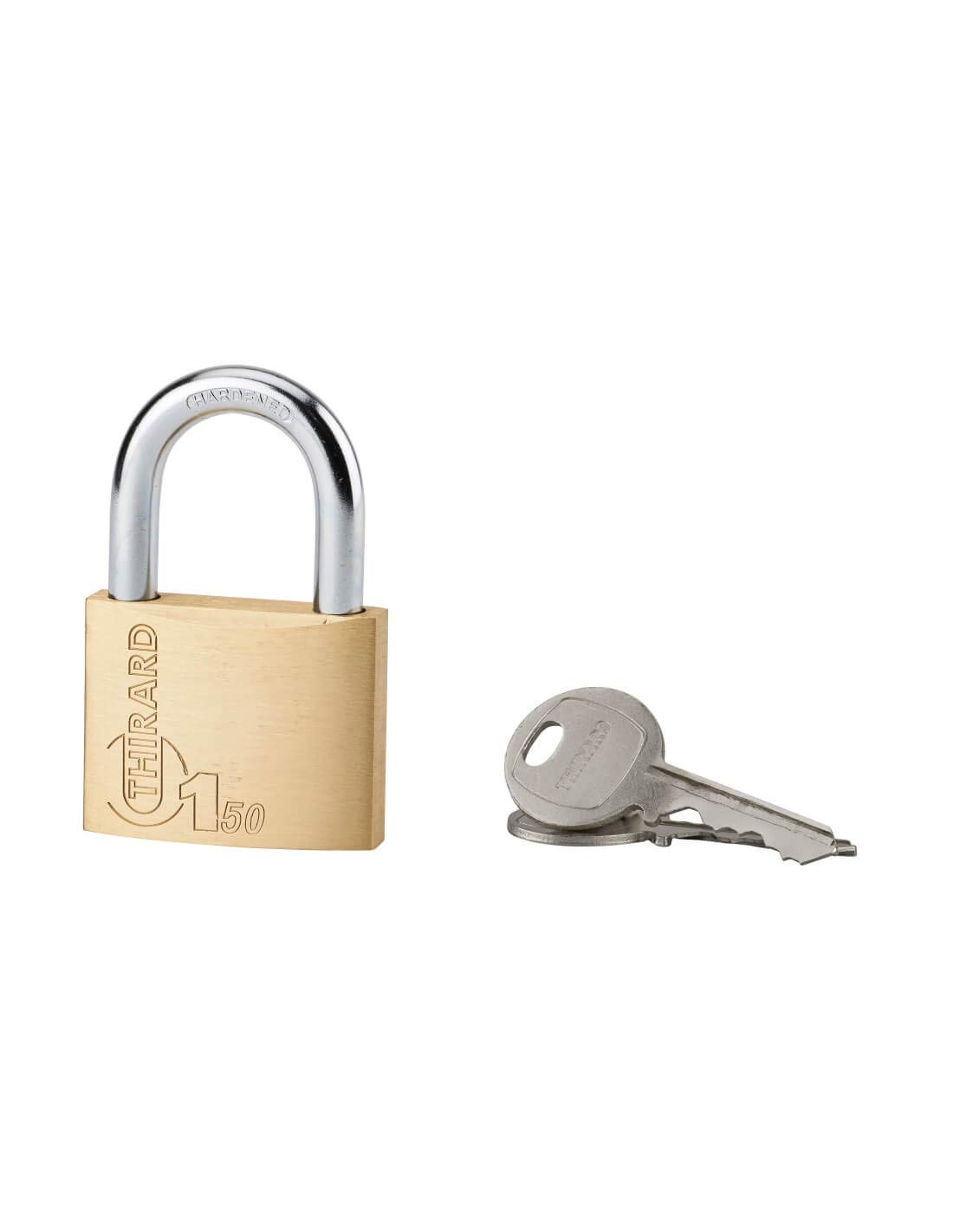 THIRARD FABRICANT DE SECURITE DEPUIS 1920 Mach 1 THIRARD 00980050 – Type 1 Padlock • 50 mm – 1/2 30 mm High Shackle for Size 40 mm Additional Keys on Model No Manufacturing on Number, Gold