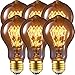 Edison Bulb, FadimiKoo Vintage Bulb 60W Dimmable A19 Squirrel Cage Filament Edison Lihgt Bulb for Home Light Fixtures Decorative, Pack of 6