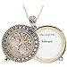 The Custom Place Jewelry Magnifying Glass Pendant Necklace (Tree of Life Gold)
