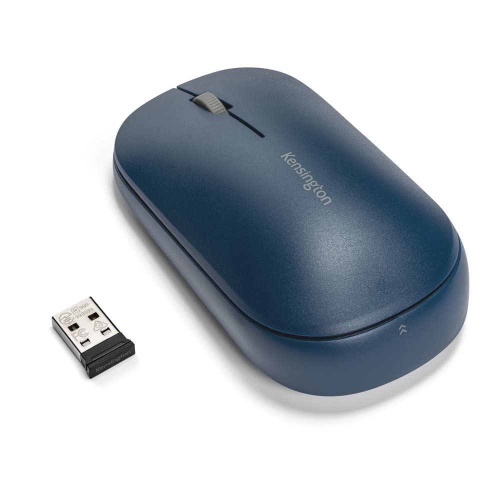 Kensington Wireless Mouse - SureTrack Dual Wireless Ambidextrous Mouse, Slim Mouse for Laptop, Desktop or Home Office, Works with Chrome, Mac, Windows and Android - Blue (K75350WW)