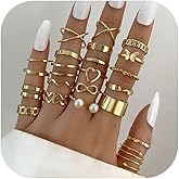 Dtexhif Gold Stackable Rings Set for Women 18K Gold Knuckle Rings Twist Butterfly Snake Ring Pack Stacking Knuckle Finger Rings Set Jewelry