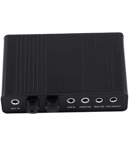 USB 6 Channel 5.1 / 7.1 Surround External Sound Card PC Laptop Desktop Tablet Audio Optical Adapter Card Easy Install Black I302910152