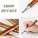Wood Carving Knife, KKtick 12 Pcs Carbon Steel Wood Carving Tools, for Sculpture DIY Wax, Soap, Vegetables Carving and more for Kids & Beginners with Reusable Pouch.