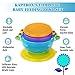Baby Bowls, Kaptron Set of 3 Suction Baby Feeding Bowls Set with Food Masher, Spoon and Fork, Feeding bowls for toddlers - 3 sizes FDA Approved BPA Free Stackable Spill Proof Suction Bowls with Lids
