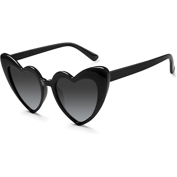 ZYApril Love Heart Shaped Sunglasses for Women - Vintage Cat
