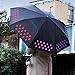 Walker(TM)Raindrops Color Changing Umbrella Auto Folding Travel Umbrella (pink+blue)