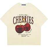 Aelfric Eden Women Graphic Tees Cherry Oversized T Shirt Streetwear Casual Unisex Shirt Summer Tops