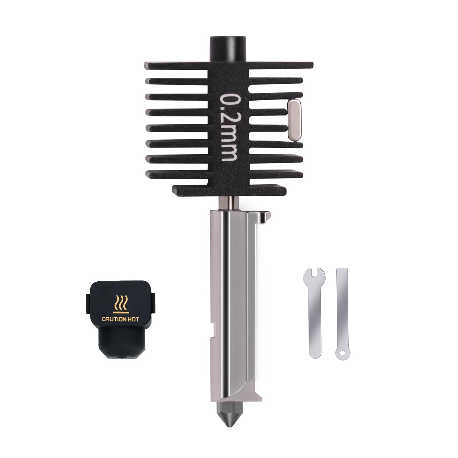 Photo 1 of A1 Mini Upgrade Hotend Kit, 3D Printer Print Head Hot End Heating Block Kit with 0.2mm Hardened Steel Nozzle and Silicone Socks for Bambu Lab A1/A1 Mini