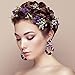 Outee 12 Pairs Acrylic Earrings Hoop Earrings Resin Drop Dangle Earrings Polygonal Bohemian Fashion Jewelry Earrings for Women Dress Accessory