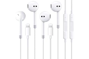 SINAILA 2 Pack-Apple Earbuds/iPhone Headphones/Lightning/Wired Earphones [Apple MFi Certified] Built-in Microphone & Volume Control Compatible with iPhone 14/13/12/11/8/Pro Max/X/7, Support All iOS System