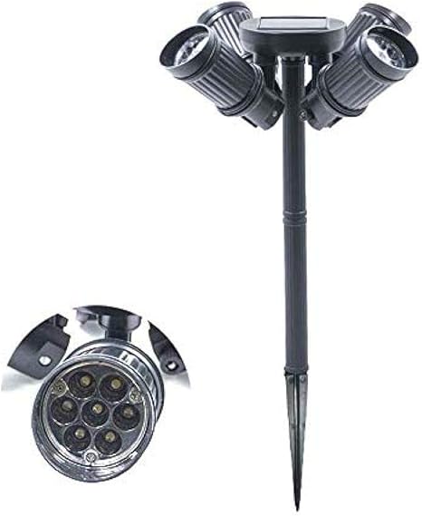 Wanmei®Foco De Paisaje Solar Cuatro Focos Ip65 Impermeable 120