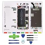 Gary&ghost MP-15 Professional Magnetic Pad with Screws Mapping, Project Mat Pad Guide Tool, Non-Slip Screws Keeping Mat, Cell Phone Dissemble Tool Set and Repairing Tool Kit for iPhone 6S Plus