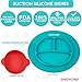 6PC Silicone Baby Feeding Set - Silicone Bowl and Silicone Plates - Suction Silicone Bowl and Dishes for Toddler - Toothbrush for Toddlers'