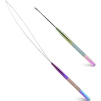 NEWISHTOOL Haarverlängerungswerkzeug-Set – Mit Zange, Einfädler, 300 Silikonperlen Für Micro-Link Extensions