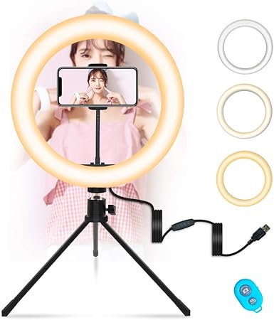 Amazon Co Jp リングライト Mountdog Ledリングライト Led 撮影 自撮りライト 撮影用照明 卓上ライト 三脚スタンド付き 照明 撮影 撮影ライト 3モード 11段階調光 Usb式 ビデオ通話用補光 リモコン付き 女優 補助光 美顔 写真ビデオ 生放送 Youtube用ライト 家電 カメラ