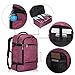 Hynes Eagle Travel Backpack 40L Flight Approved Carry on Backpack Red Violet with 3PCS Packing Cubes 2017