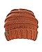 NYFASHION101 Oversized Baggy Slouchy Thick Winter Beanie Hat, Rust