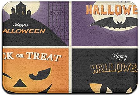 Spooky Halloween Card Front Door Mats