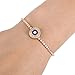 SAKAIPA Gold Silver Plated Charm Bracelets CZ Women Jewelry (Golden Evil Eye)