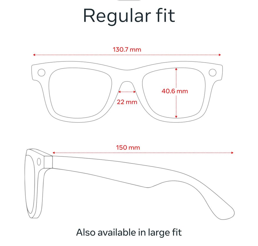 Meta Ray-Ban Meta (Gen 1), Skyler, Shiny Black | Smart AI Glasses for Men, Women — 12 MP Ultra-Wide Camera, Open-Ear Speakers for Audio, Video Recording and Bluetooth — Clear Lenses — Wearable Technology