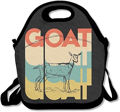 JingleBoo Vintage Retro Goat Lunch Tote Bag For Men Women Kids