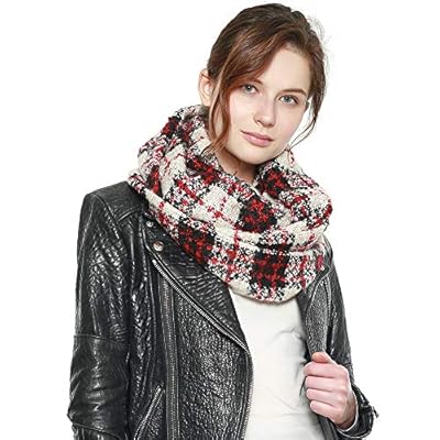 APPARELISM Women's Girl's Winter Plaid Tartan Checked Infinity Loop Neck Warmer Scarf APPARELISM Women's Girl's Winter Plaid Tartan Checked Infinity Loop Neck Warmer Scarf