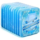 OICEPACK 10pcs Slim Ice Packs Quick Cooling & Long-Lasting for Lunch Box | Lunch Bags | Freezer Packs Reusable Cool Pack | Ice Packs for Office/Jobsite/Camping/Beach/Picnics/Golf