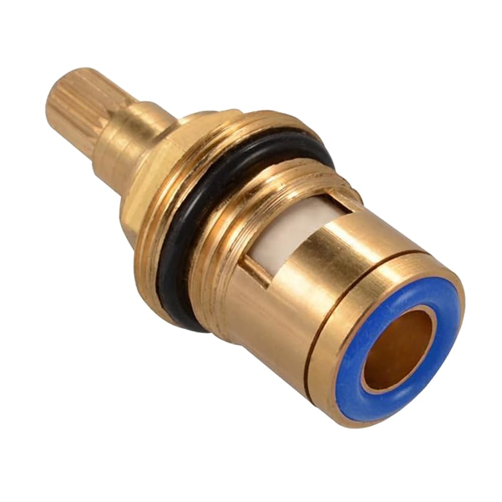 Haiba Replacement Brass Ceramic Stem Disc Cartridge Faucet Valve Quarter Turn 1/2" for Bathroom Kitchen Tap (Cold) 25TC-C