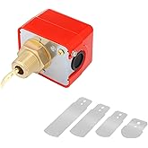 Solimeta Liquid Water Oil Water Flow Sensor Switch Paddle Type SPDT R3/4 250V 15A IP54 HFS-20 Red, Pb Free